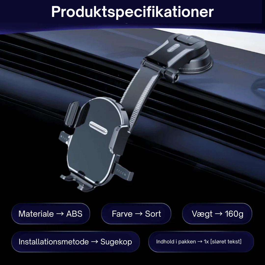 PhoneNest™ - Holderen, der bevæger sig med dig.