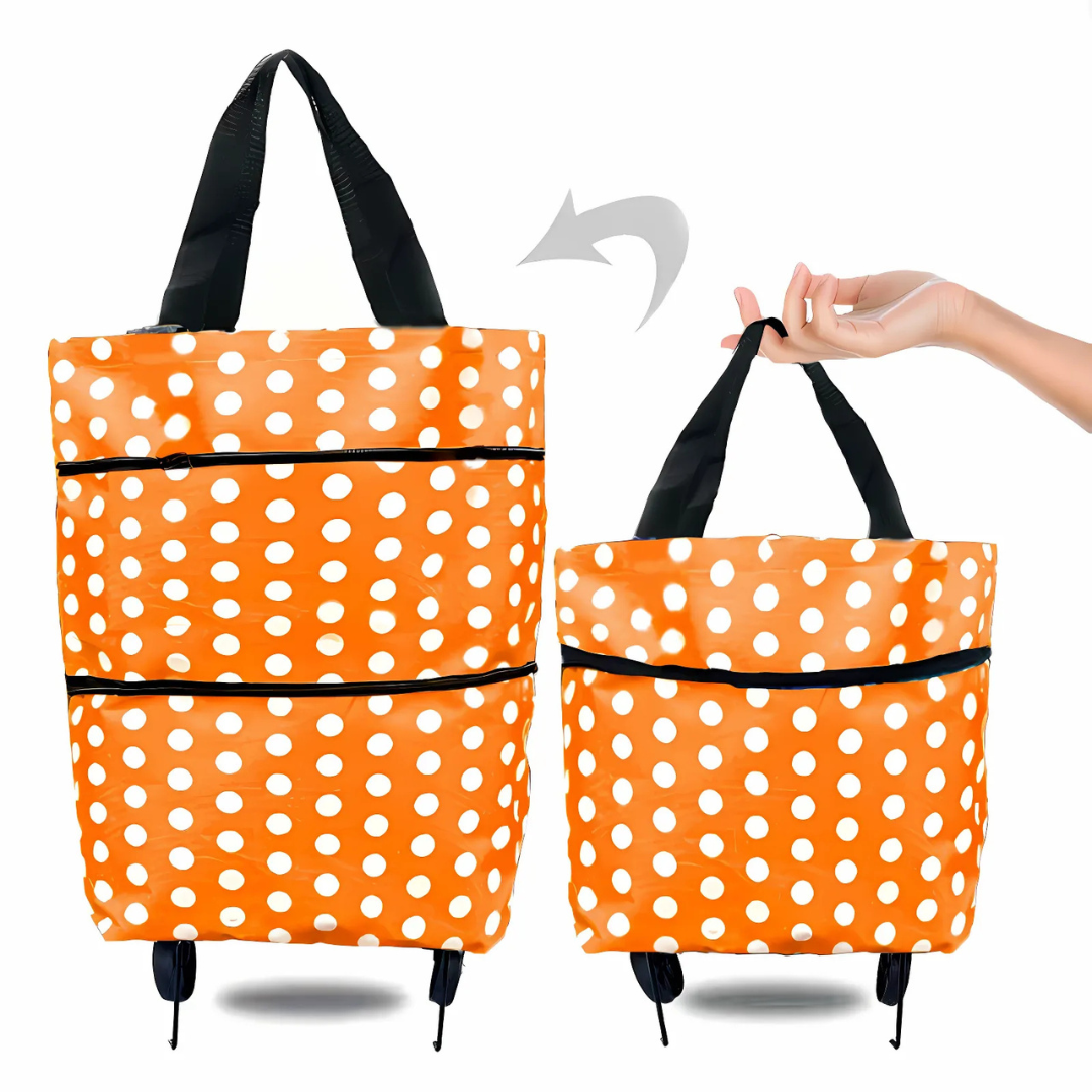 🛒 EasyShopBag™ - Stor Kapacitet Indkøbstaske Med Sammenklappelige Hjul