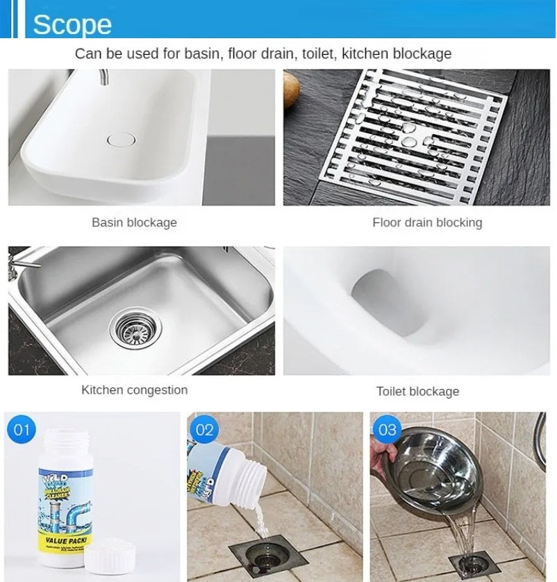 ClearSink™ - 1+1 GRATIS: Afløbs- og Rørrensningspulver