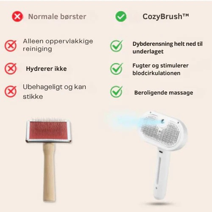 CozyBrush™ - Gør pelsplejen nem og effektiv.