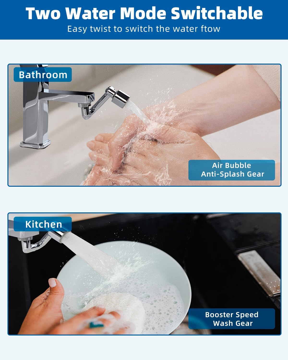 🚰 AquaSpin™ – Fra opvask til skyl – én hane gør det hele