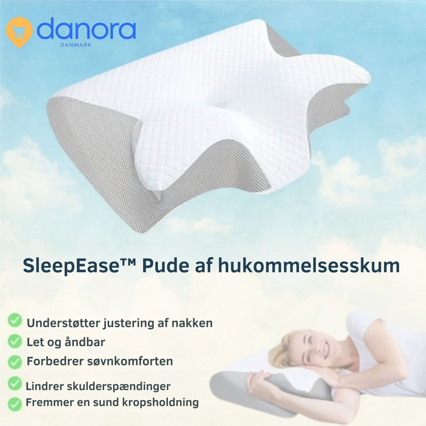 💤 SleepEase™ – Ergonomisk komfort, sov bedre, vågn friskere.