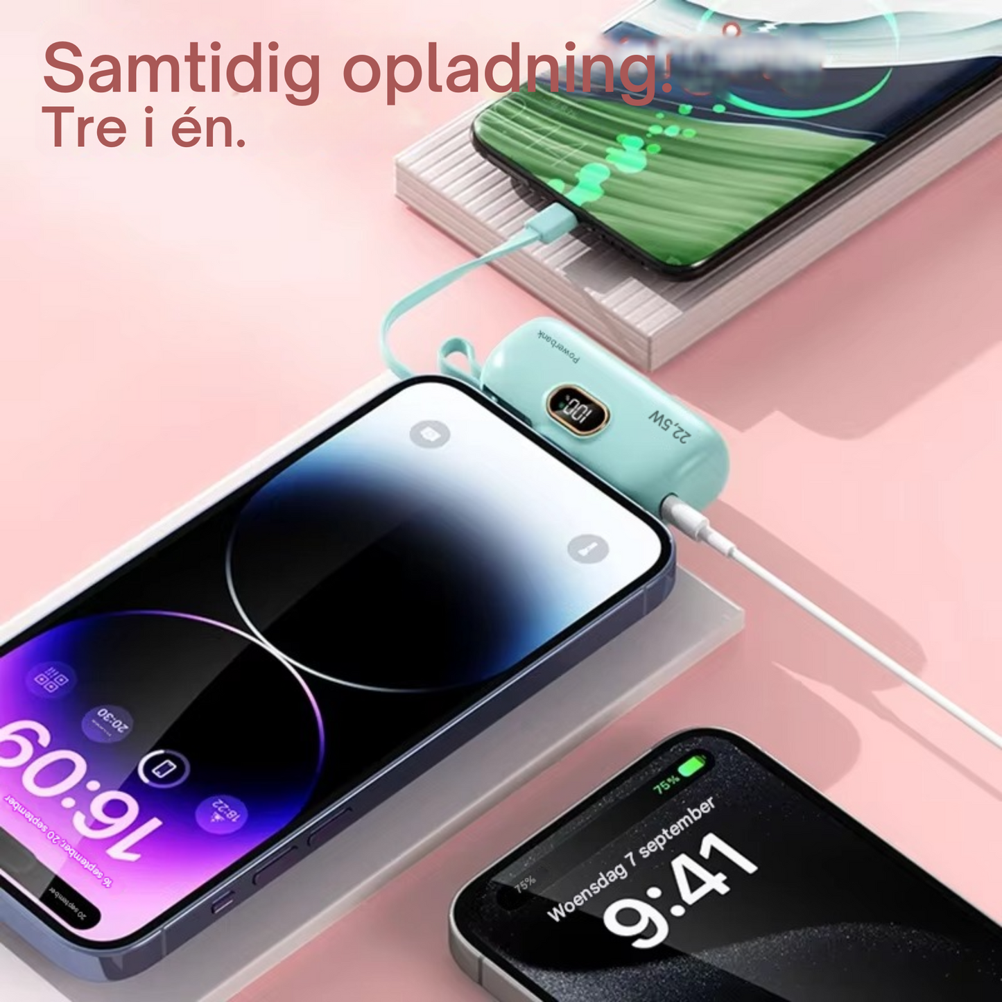 🔋 ChargeGo™ – Let, kompakt og kraftfuld – perfekt til hverdagen.