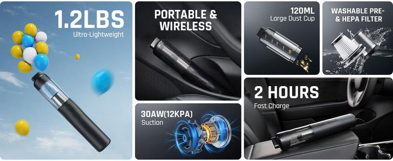 🌀 Cleanova™ – Stærk sugekraft, kompakt design.