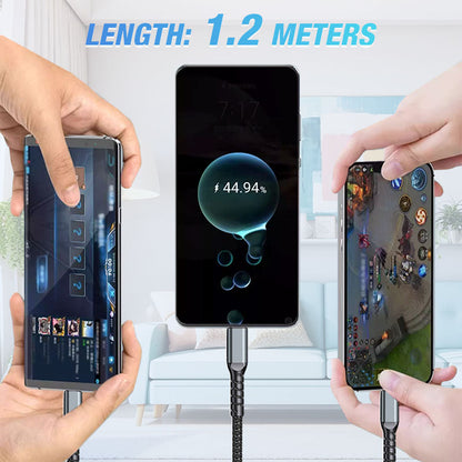 🔋 ChargeLine™ 1+1 GRATIS 100 W universelt 3-i-1 hurtigopladerkabel